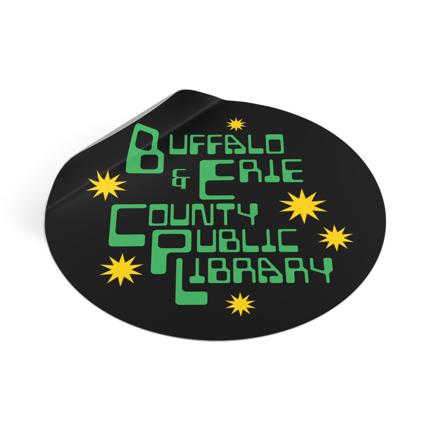 Round Vinyl Sticker - Retro Daisy