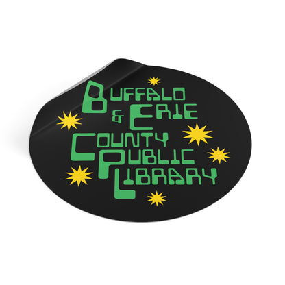 Round Vinyl Sticker - Retro Daisy