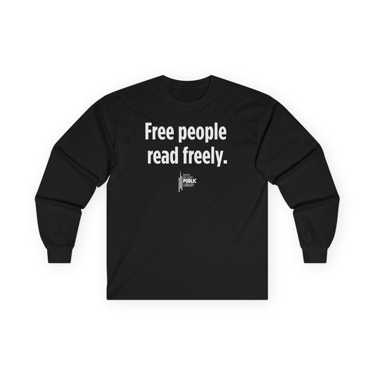 Free People Read Freely Unisex Ultra Cotton Long Sleeve Tee