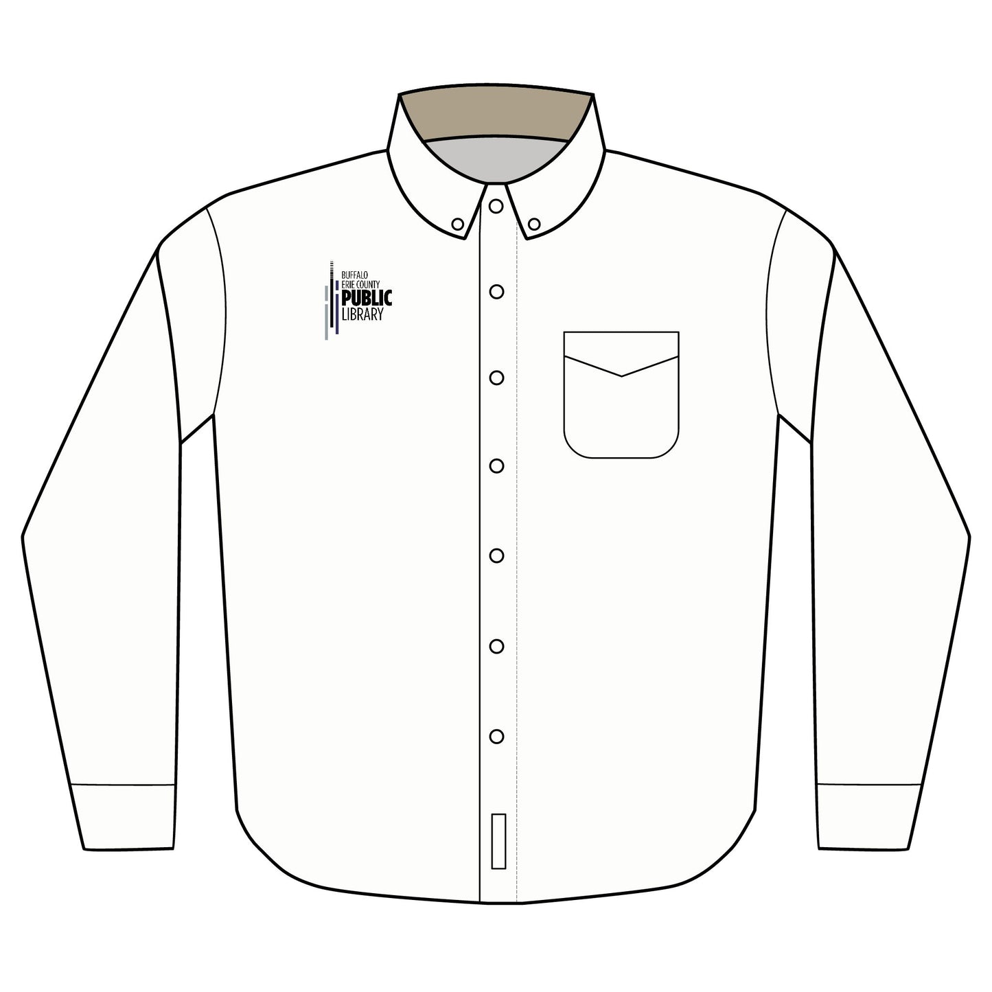 Library Logo Port Authority® Unisex Long Sleeve Shirt (Embroidery)