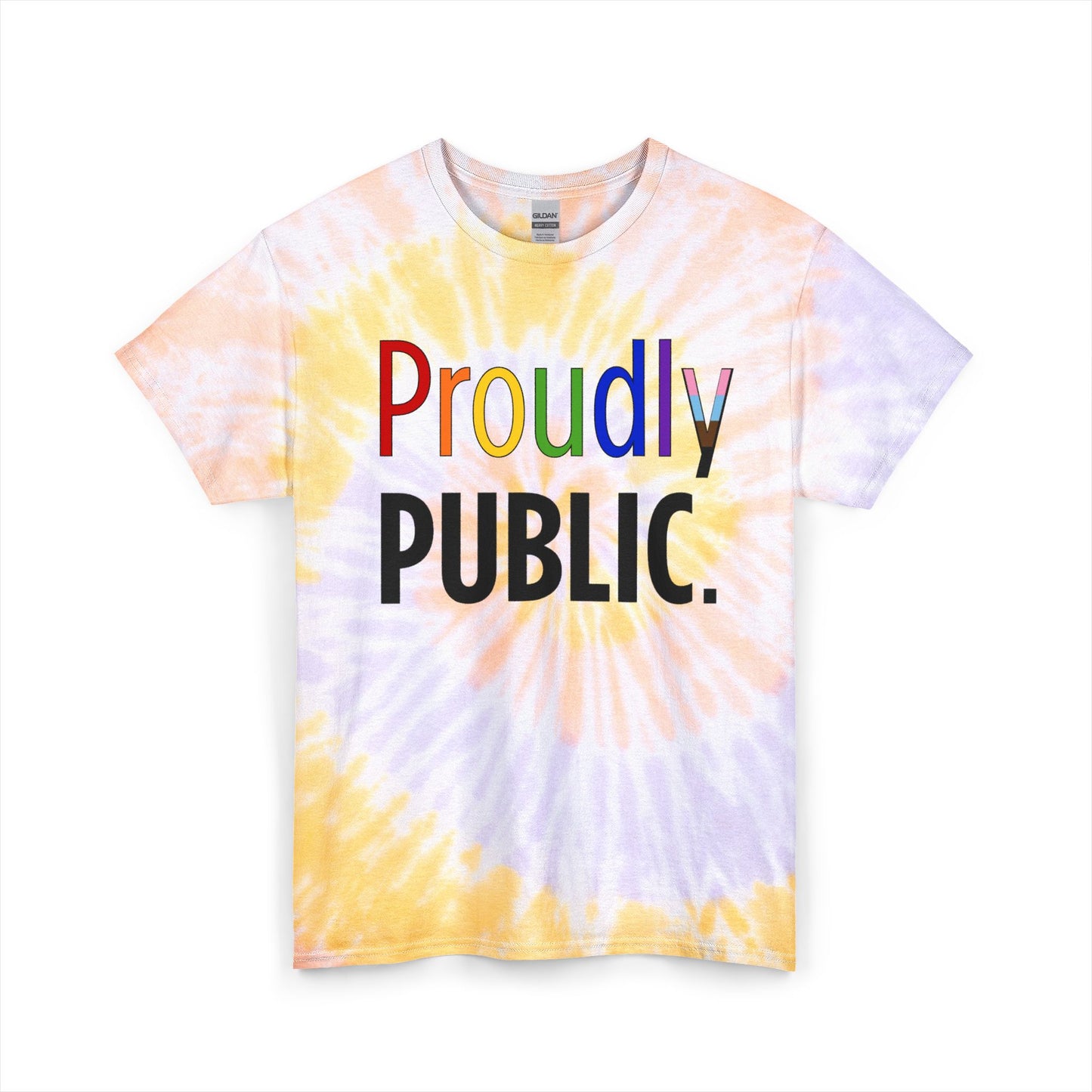 Proudly Public Unisex Tie Dye Cotton Tee