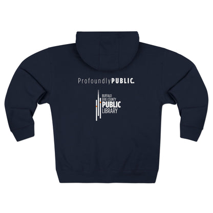 Profoundly Public Unisex Zip Hoodie