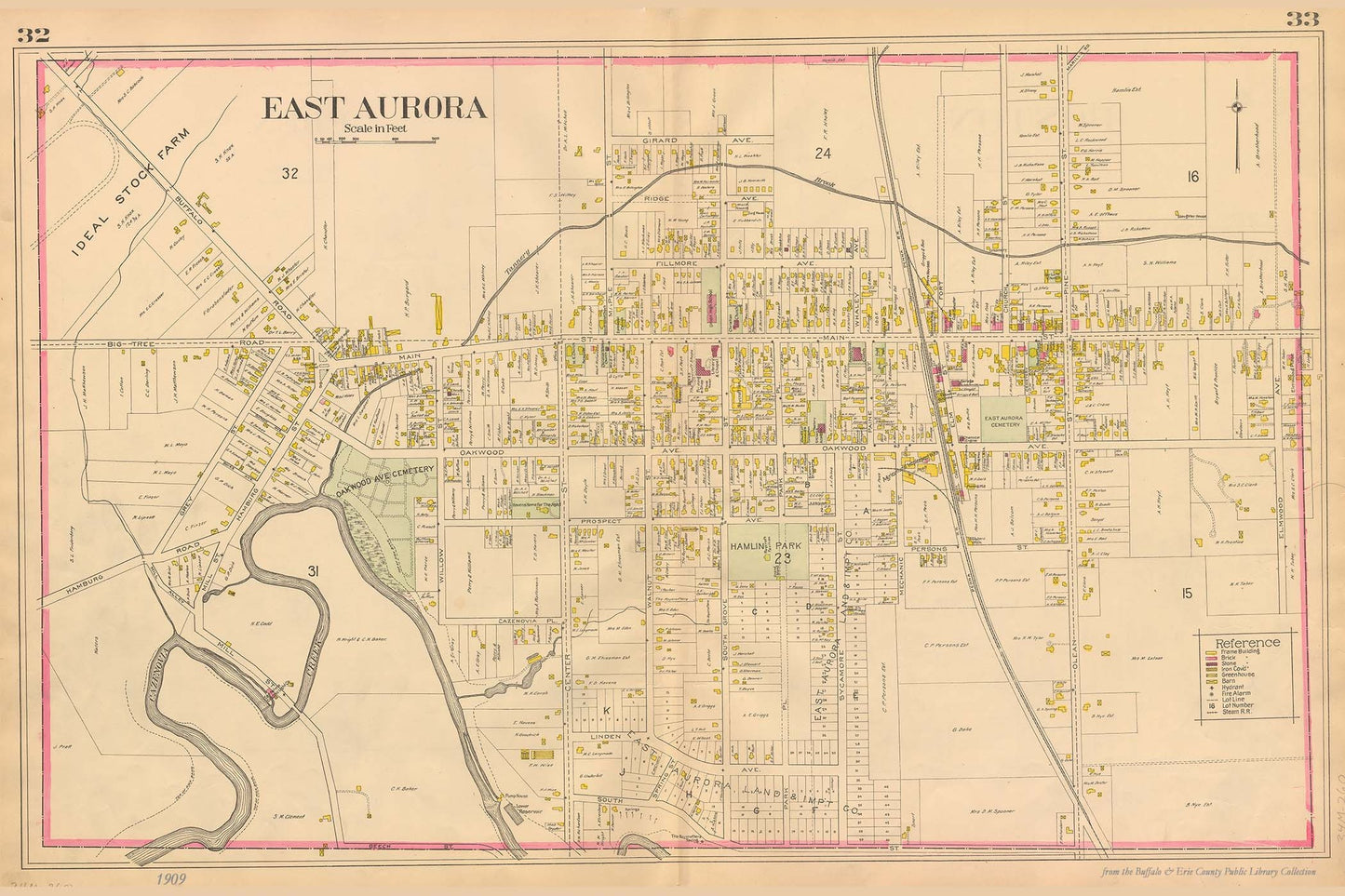 East Aurora, NY Map - New Century Atlas of Erie County, New York, 1909