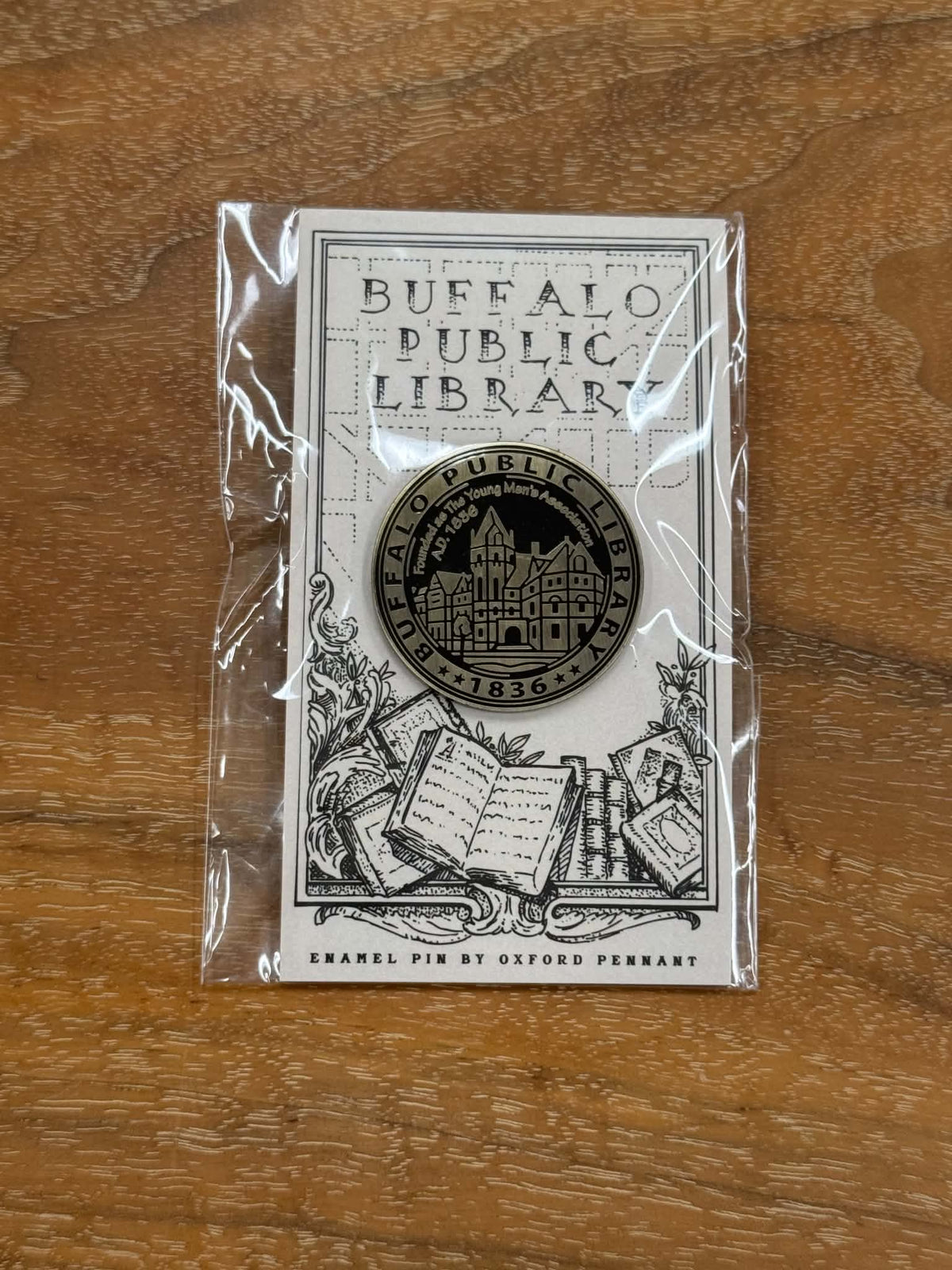 Historic Library Brass Pin