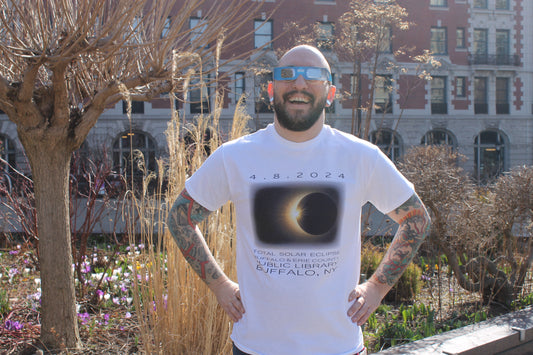 Celebrate Buffalo's Total Solar Eclipse 2024 T-Shirt (White)